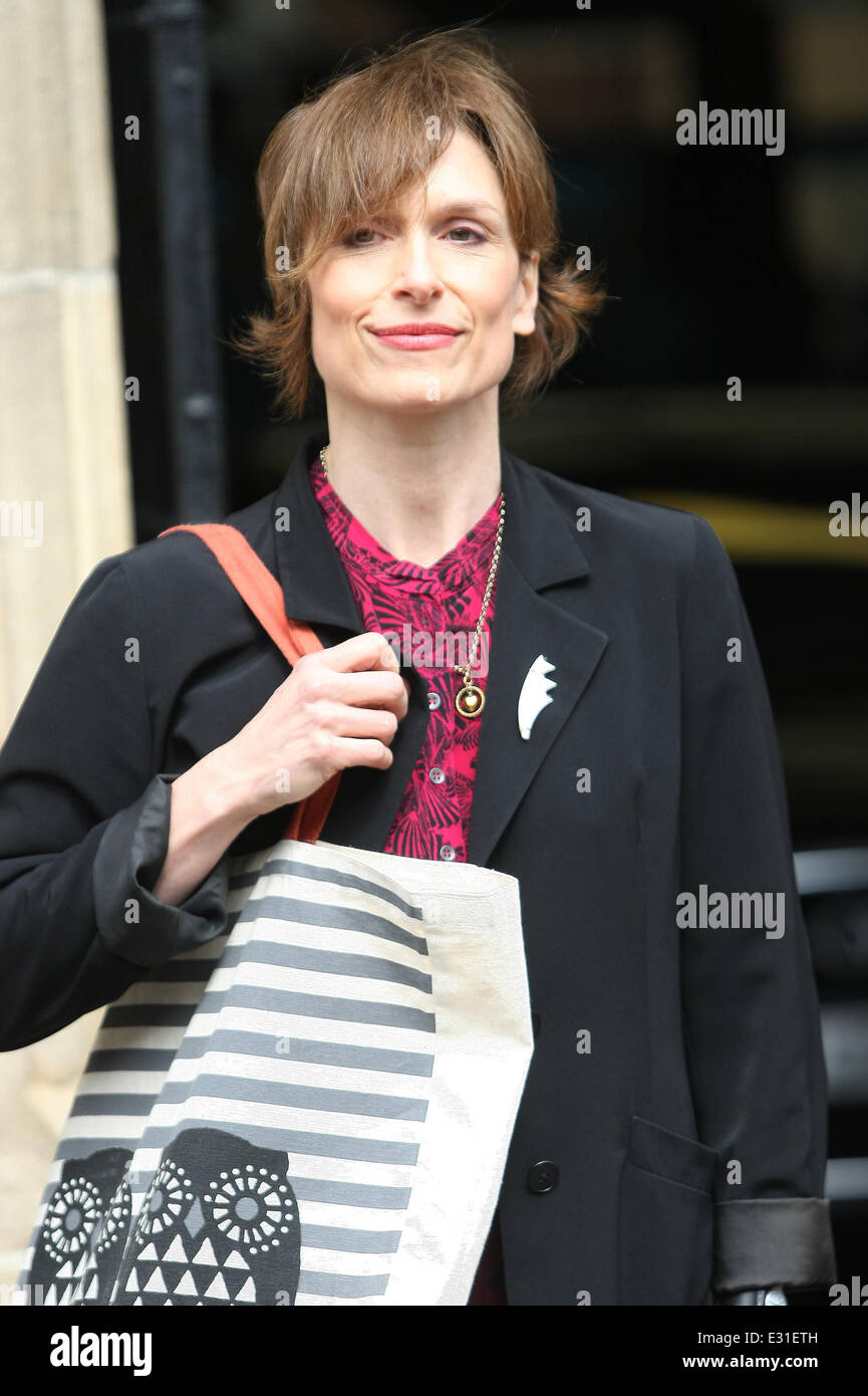 Celebrities outside the ITV Studios  Featuring: Amelia Bullmore Where: London, United Kingdom When: 08 May 2013 Stock Photo