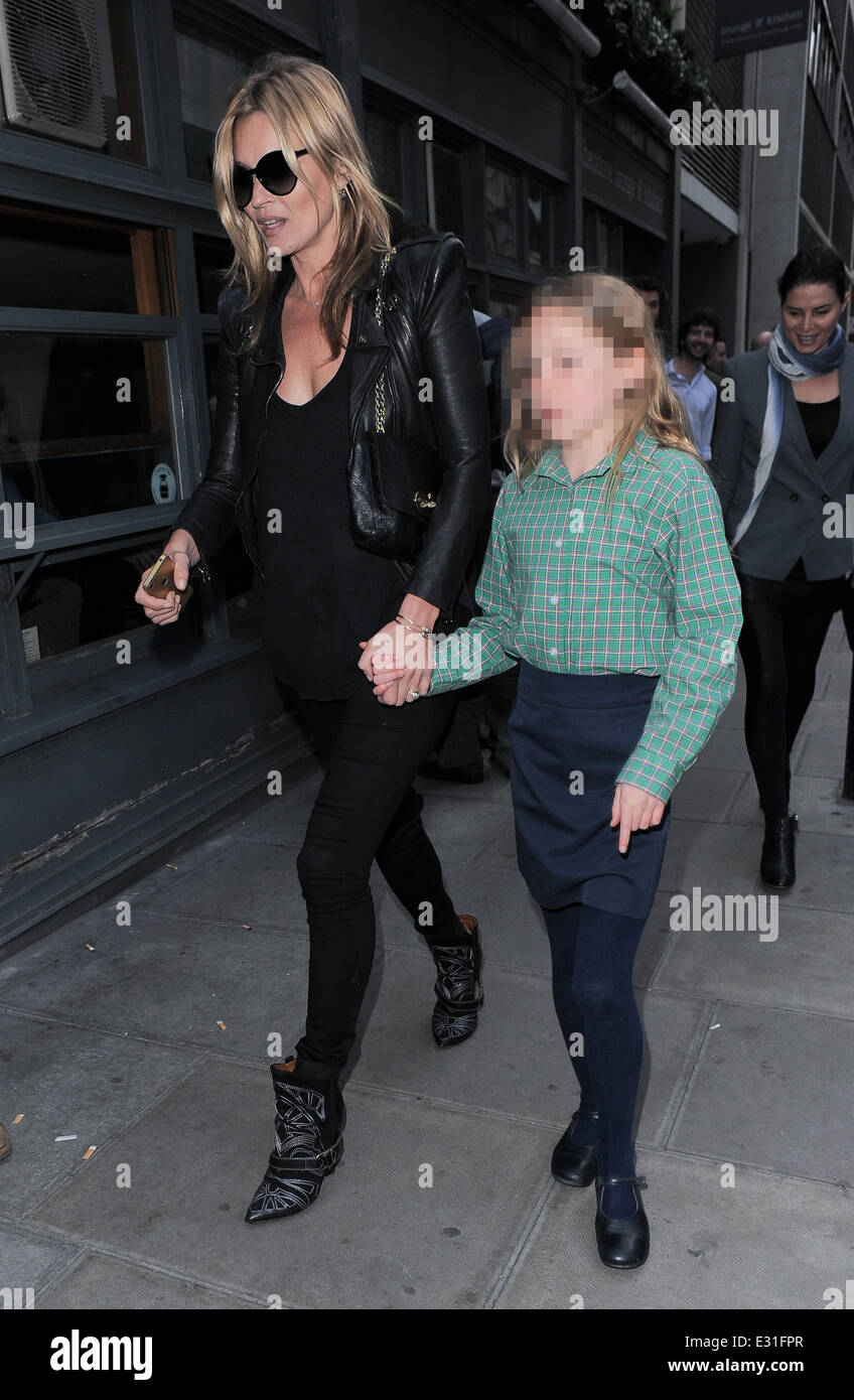 Kate Moss and daughter Lila Grace Moss attend the Debbi Clark's 'An ...