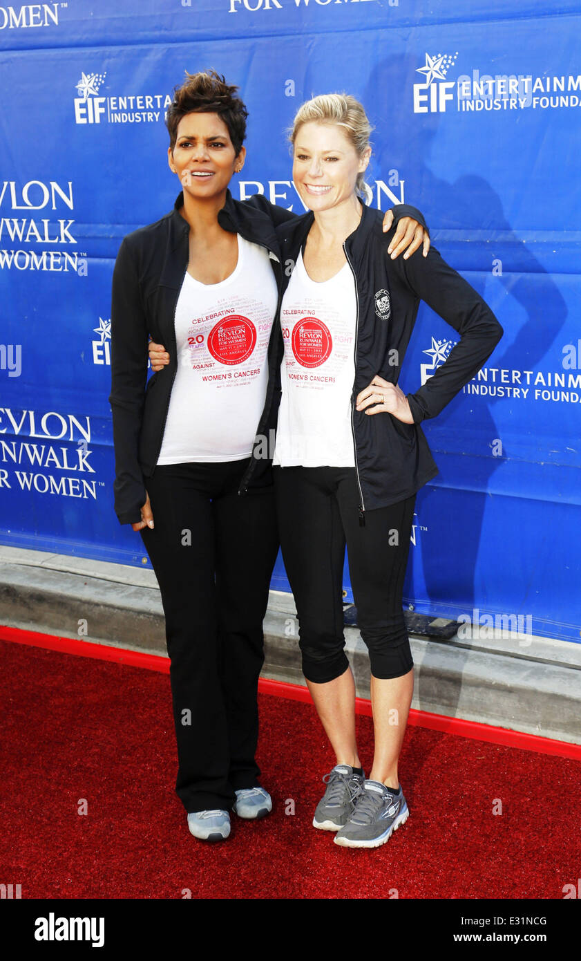 Celebrities attend the 20th Annual EIF Revlon Run/Walk for Women in Los Angeles at Los Angeles Memorial Coliseum at Exposition Park  Featuring: Halle Berry,Julie Bowen Where: Los Angeles, California, United States When: 11 May 2013 Stock Photo