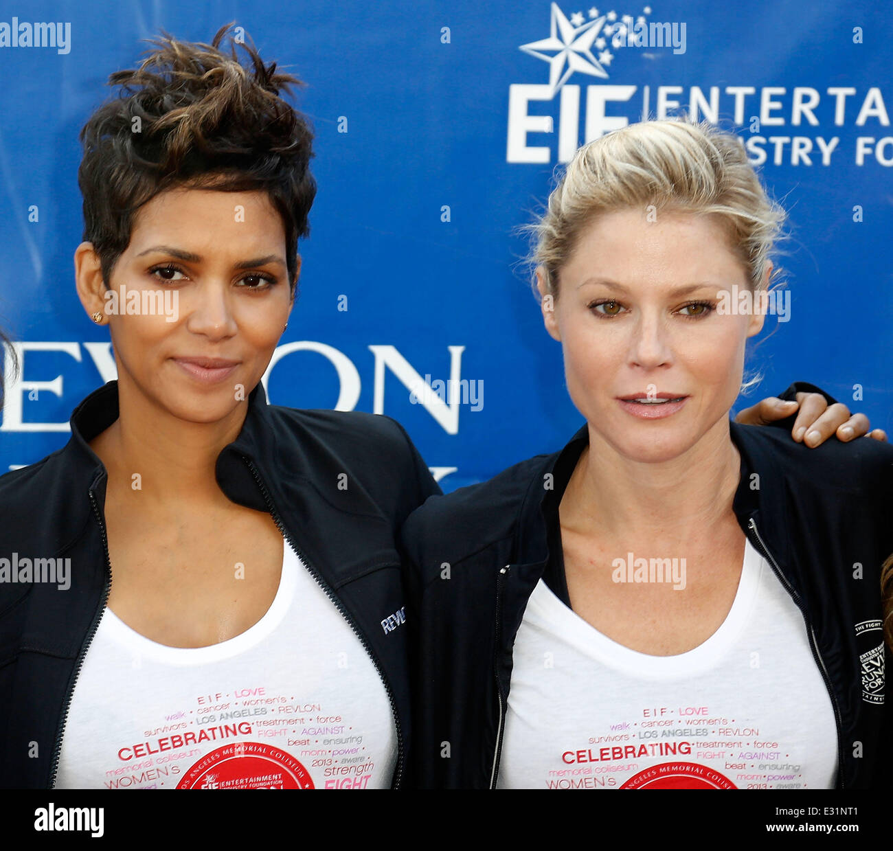 Celebrities attend the 20th Annual EIF Revlon Run/Walk for Women in Los Angeles at Los Angeles Memorial Coliseum at Exposition Park  Featuring: Halle Berry,Julie Bowen Where: Los Angeles, CA, United States When: 11 May 2013 Stock Photo