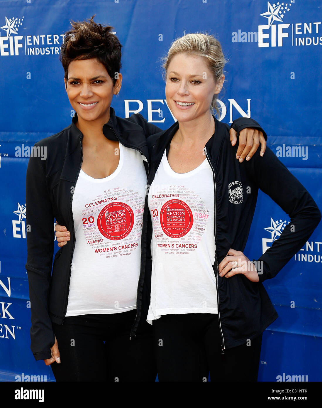 Celebrities attend the 20th Annual EIF Revlon Run/Walk for Women in Los Angeles at Los Angeles Memorial Coliseum at Exposition Park  Featuring: Halle Berry,Julie Bowen Where: Los Angeles, CA, United States When: 11 May 2013 Stock Photo