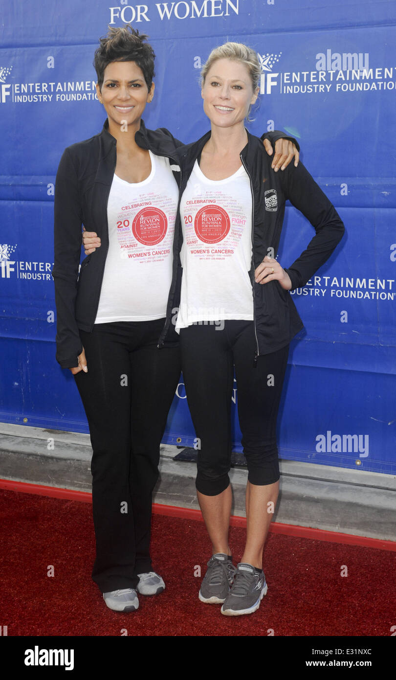 Celebrities attend the 20th Annual EIF Revlon Run/Walk for Women in Los Angeles at Los Angeles Memorial Coliseum at Exposition Park  Featuring: Halle Berry,Julie Bowen Where: Los Angeles, CA, United States When: 10 May 2013 Stock Photo