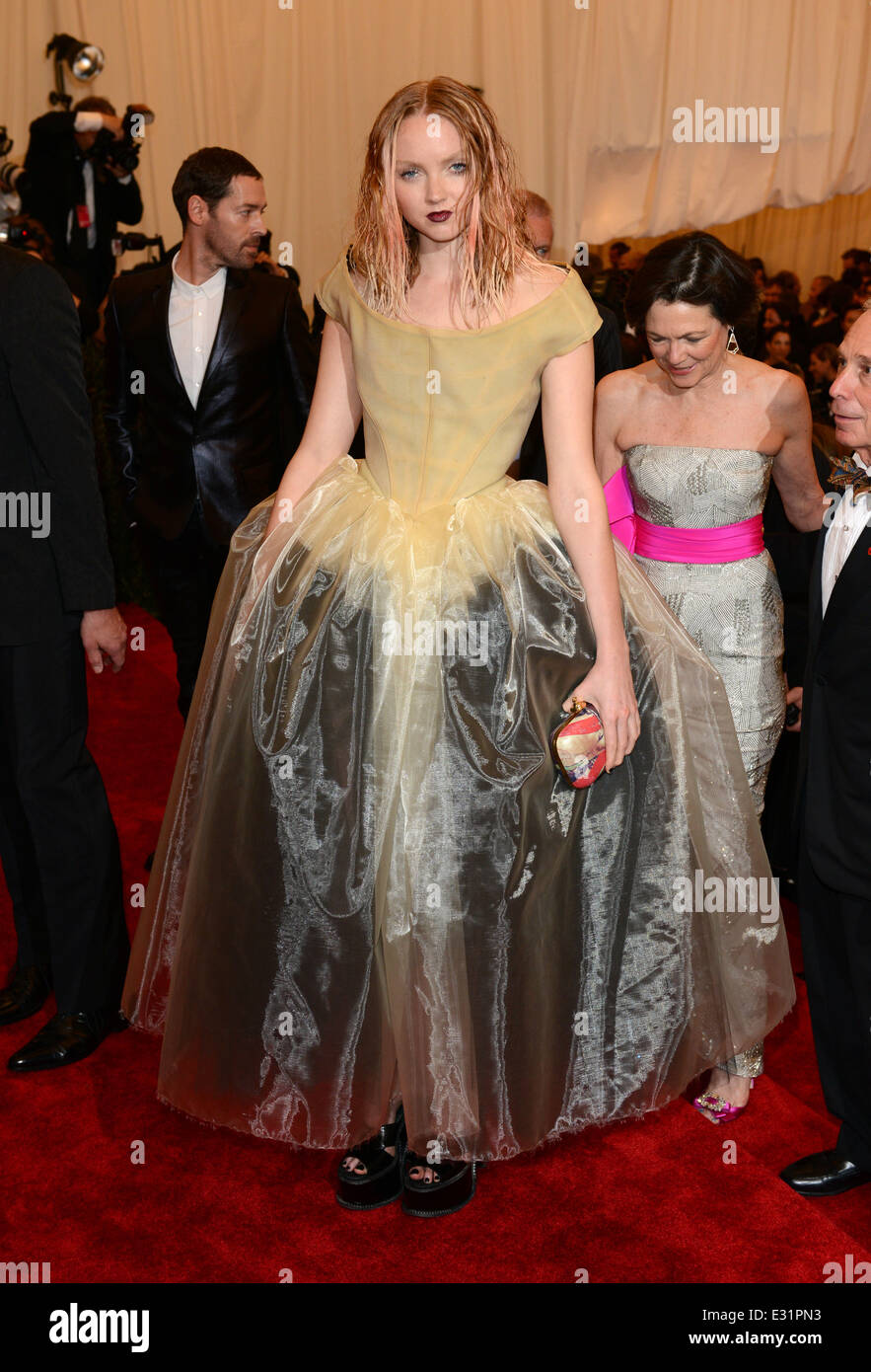 Costume Institute Gala 2013 for the 'PUNK: Chaos to Couture' exhibition at  the Metropolitan Museum of Art Featuring: Lily Cole Where: New York City,  United States When: 07 May 2013 Stock Photo - Alamy