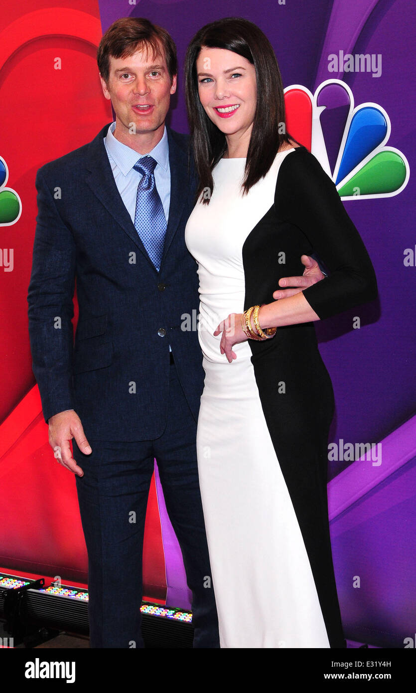2013 NBC Upfront Presentation - Arrivals  Featuring: Peter Krause,Lauren Graham Where: New York, United States When: 13 May 2013 Stock Photo