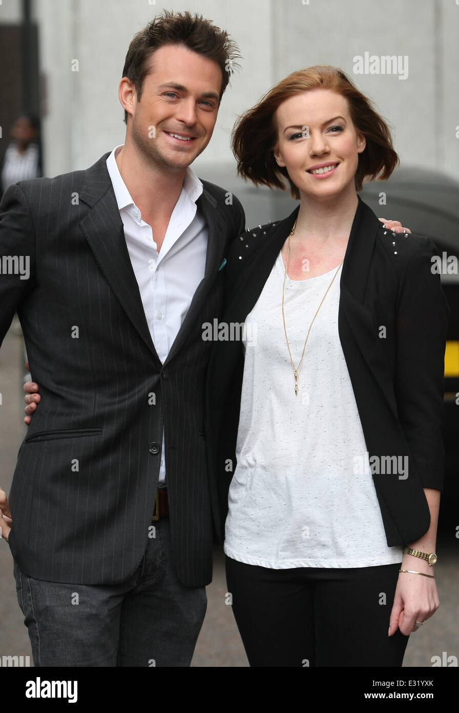 Celebrities leaving the ITV Studios  Featuring: Niamh McGrady,Jules Knight Where: London, United Kingdom When: 14 May 2013 Credi Stock Photo