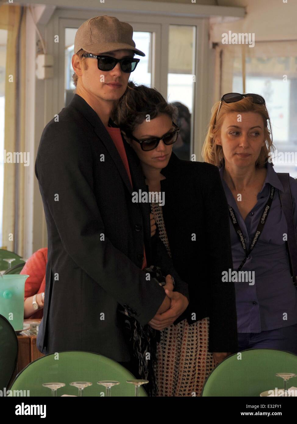 Rachel Bilson and her boyfriend Hayden Christensen go for a walk to the Croisette in Cannes as they go to the restaurant during the 66th Cannes Film Festival - Day 6  Featuring: Rachel Bilson,Hayden Christensen Where: Cannes , Italy When: 20 May 2013 Stock Photo