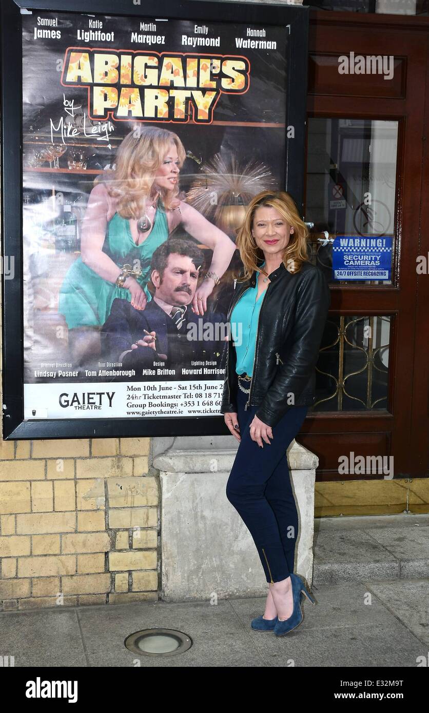 Hannah Waterman launches her new play 'Abigail's Party' at The Gaiety Theatre in Dublin. The latest adaptation of Mike Leigh's classic comedy runs from 10th June until 15th June  Featuring: Hannah Waterman Where: Dublin, Ireland When: 22 May 2013 Stock Photo