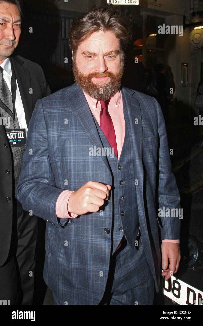 Cast of The Hangover Part III dining at Roka restaurant Featuring Zach