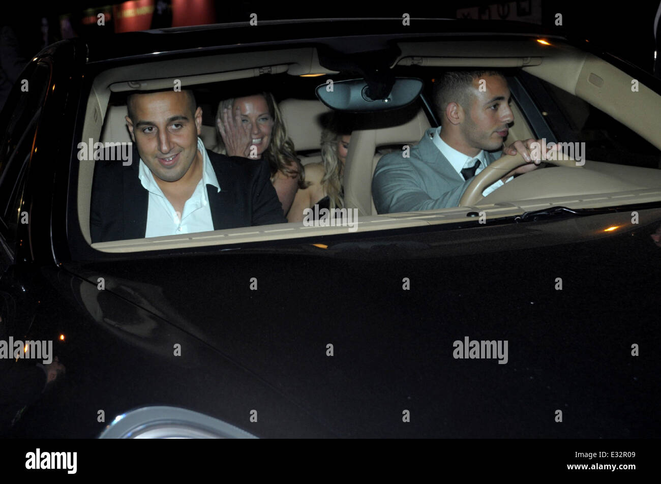 Galatasaray Player Nordin Amrabat at Galatasaray's Dutch player Wesley Sneijder and his model wife Yolanthe Cabau party at club Reina  Featuring: Nordin Amrabat Where: Istanbul, Turkey When: 21 May 2013 Stock Photo