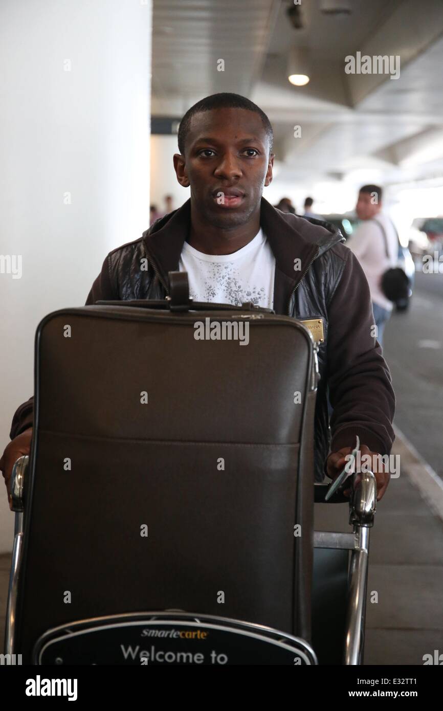 Shaun Wright Phillips arrives in LA on an international flight
