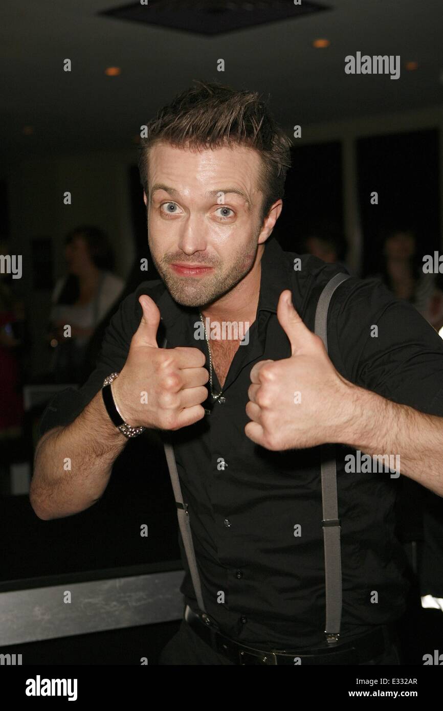 Hollyoaks stars Emmett J. Scanlan and Claire Cooper at Pussycats ...