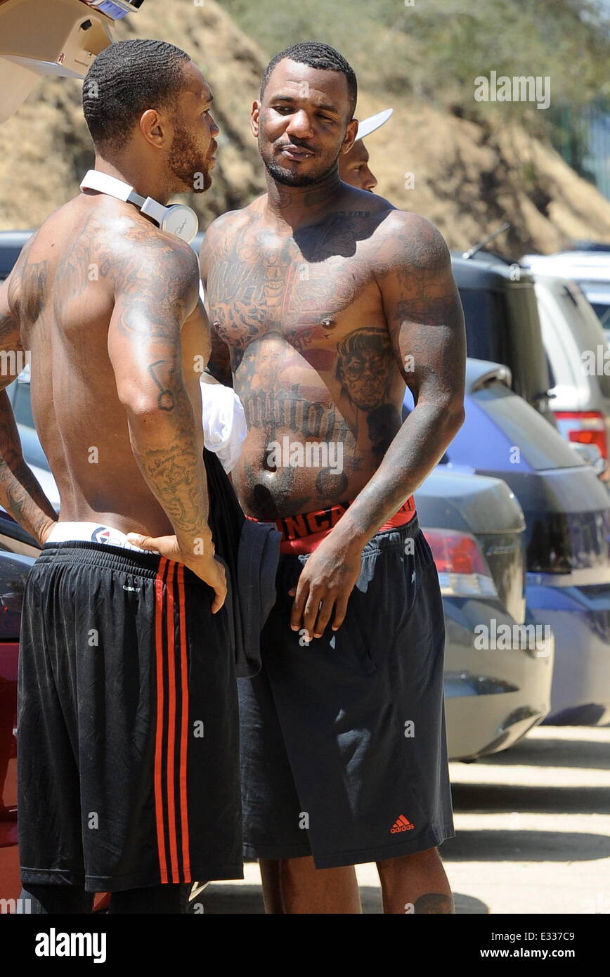 Gangster rapper The Game spotted at Runyon Canyon hiking trail in