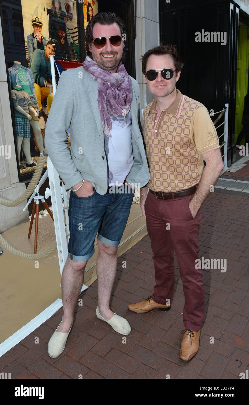 Tommy Hilfiger Summer Shopping Evening on Street - Featuring: Brendan Scully,Sean Montague Where: Dublin, Ireland When: 30 May Stock Photo - Alamy