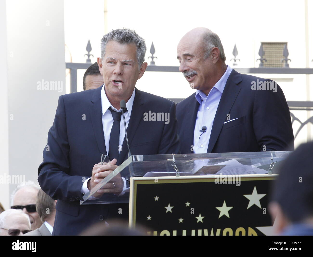David Foster is honoured with a star on the Hollywood Walk of Fame  Featuring: David Foster,Dr. Phil McGraw Where: Los Angeles, CA, United States When: 31 May 2013 Stock Photo