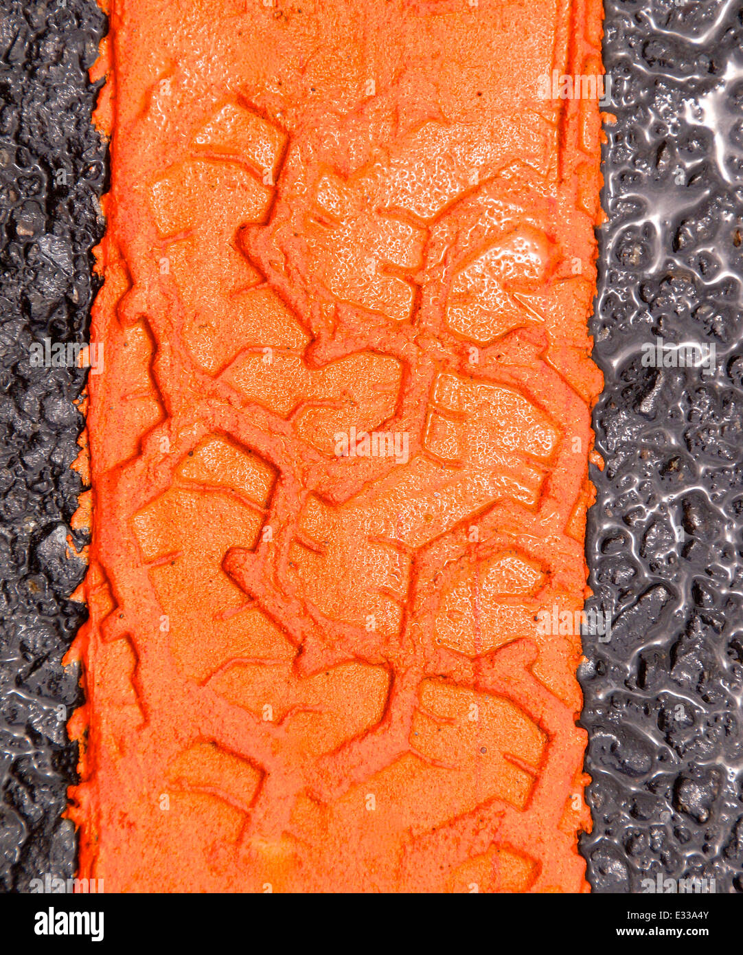 Tire mark on road sign Stock Photo Alamy