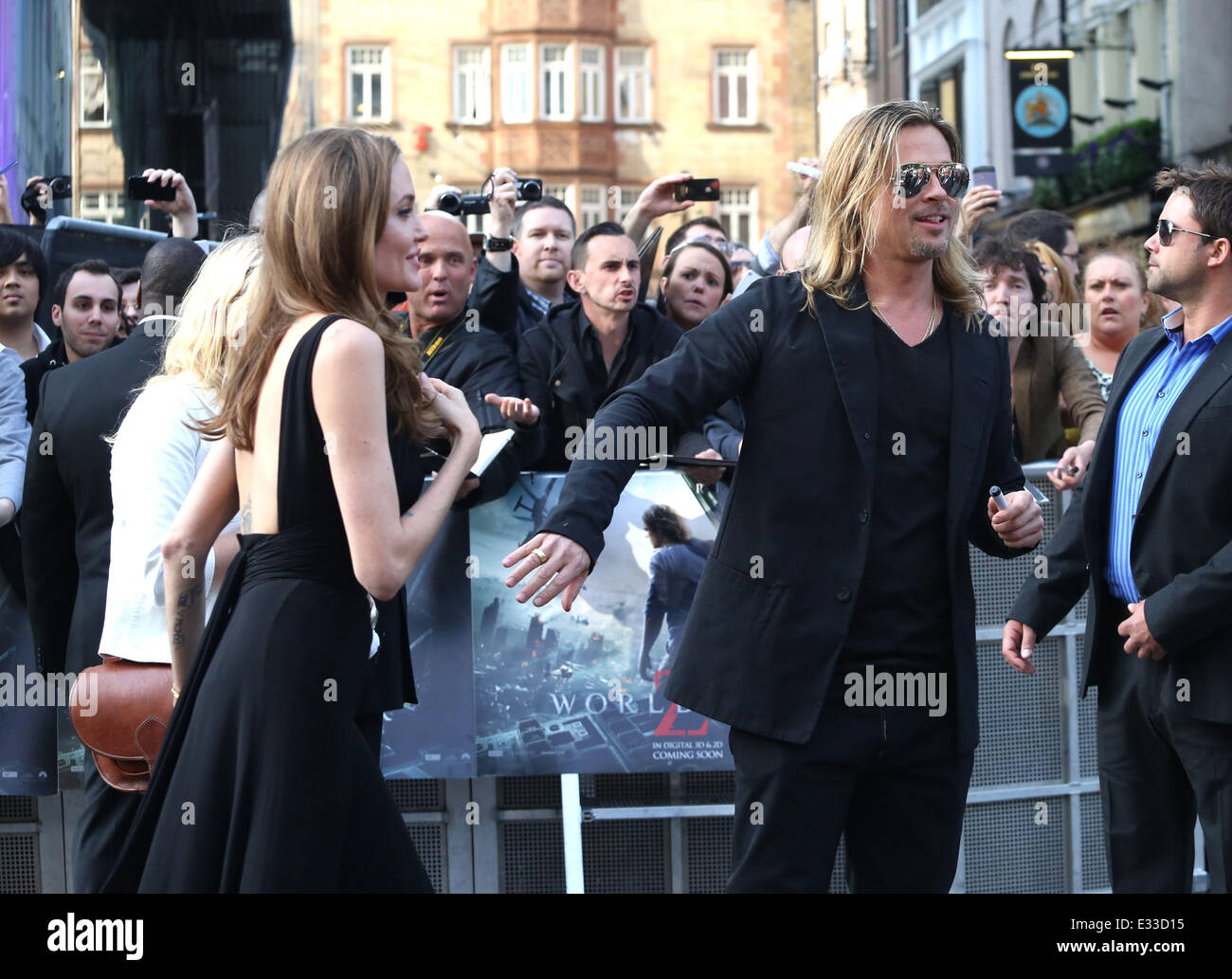 World premiere of World War Z - Arrivals  Featuring: Brad Pitt,Angelina Jolie Where: London, United Kingdom When: 01 Jan 2000 Stock Photo