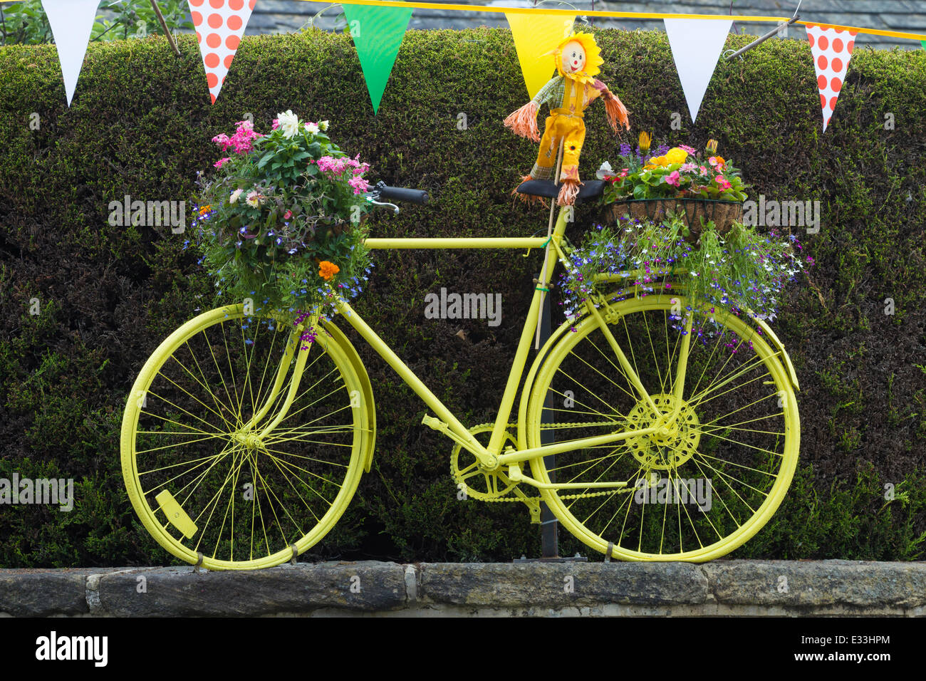 Yorkshire prepares for 2014 Tour de France stages. UK Stock Photo
