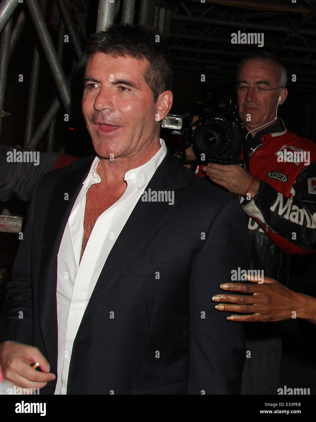 Celebrities leaving Lou Lou's nightclub Featuring: Simon Cowell Where