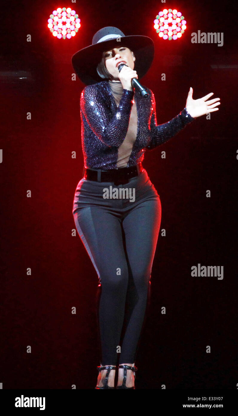 Alicia Keys performing at Ziggo Dome  Featuring: Alicia Keys Where: Amsterdam, Netherlands When: 07 Jun 2013 Stock Photo