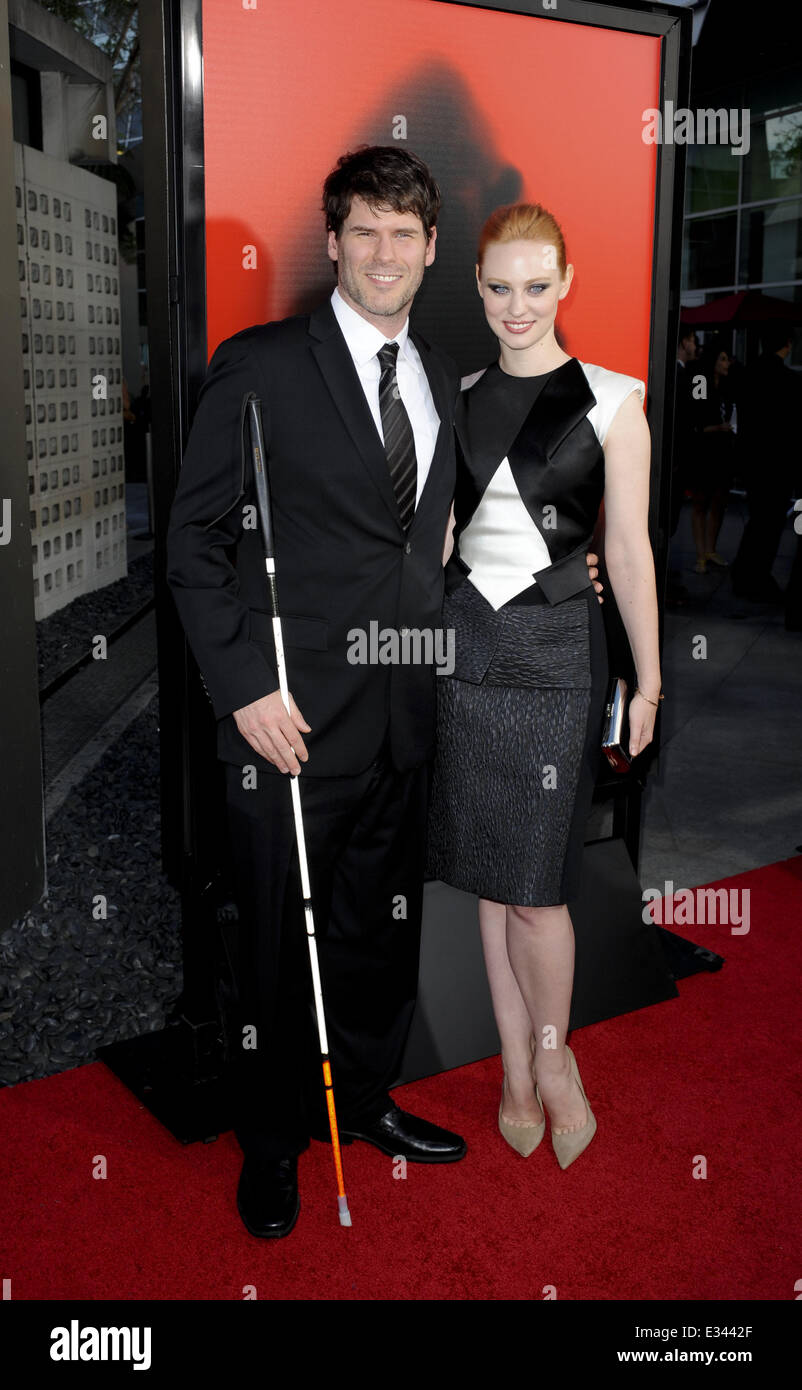 Premiere of HBO's 'True Blood' at ArcLight Cinemas Cinerama Dome in Hollywood Featuring: Deborah Ann Woll,E.J. Scott Where: Los Angeles, CA, United States When: 11 Jun 2013 Stock Photo