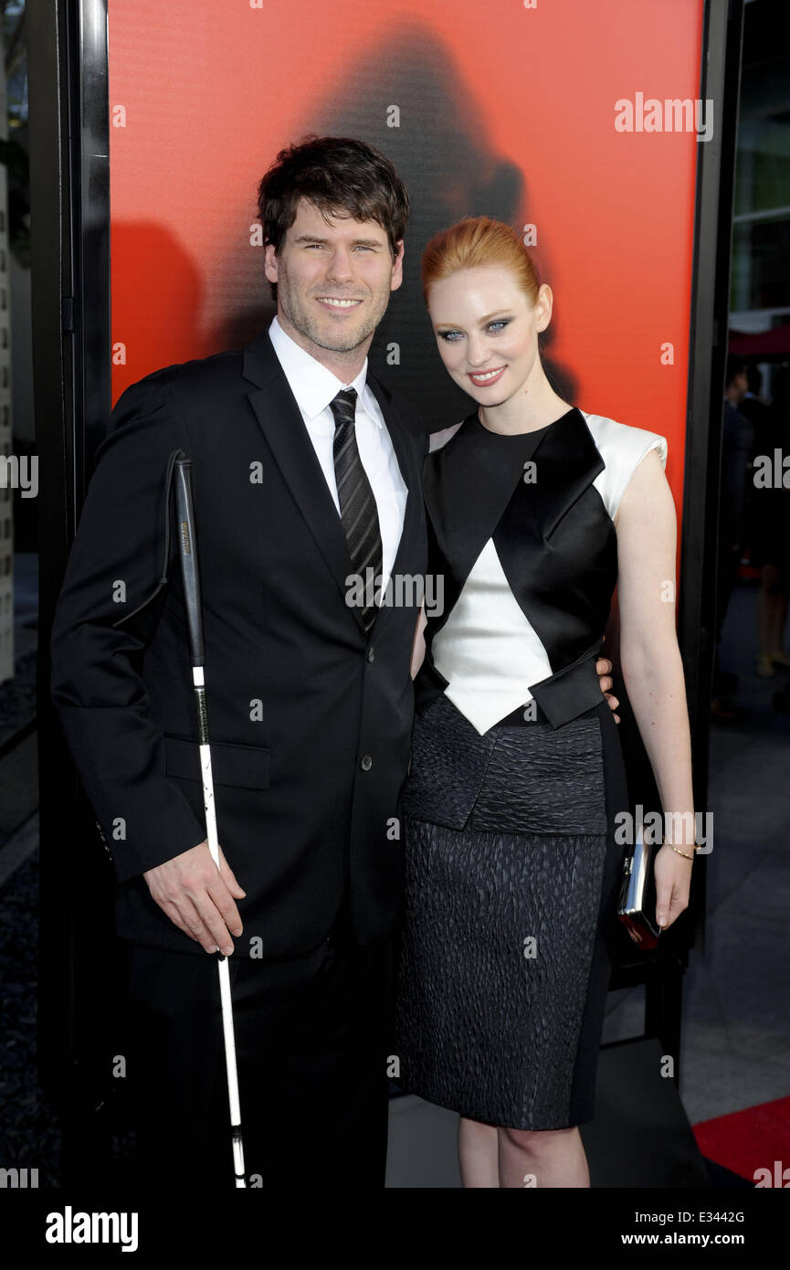 Premiere of HBO's 'True Blood' at ArcLight Cinemas Cinerama Dome in Hollywood  Featuring: Deborah Ann Woll,E.J. Scott Where: Los Angeles, CA, United States When: 11 Jun 2013 Stock Photo