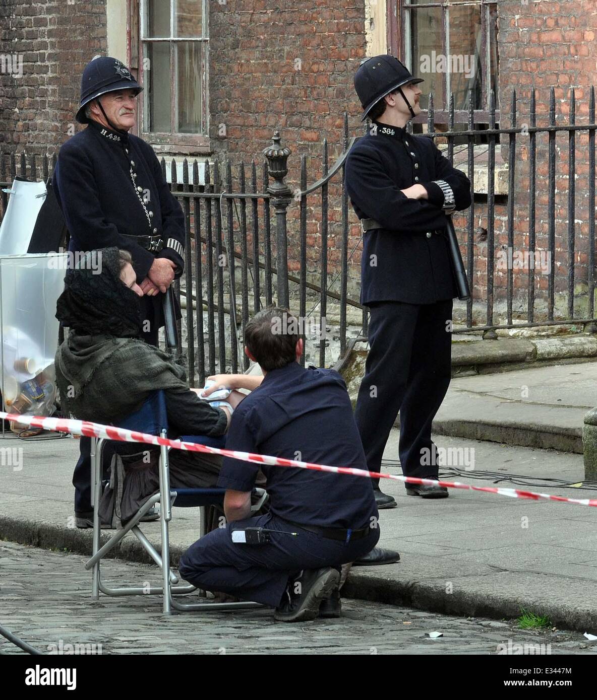 Filming of BBC drama 'Ripper Street' in Dublin Featuring: EXTRAS Where ...