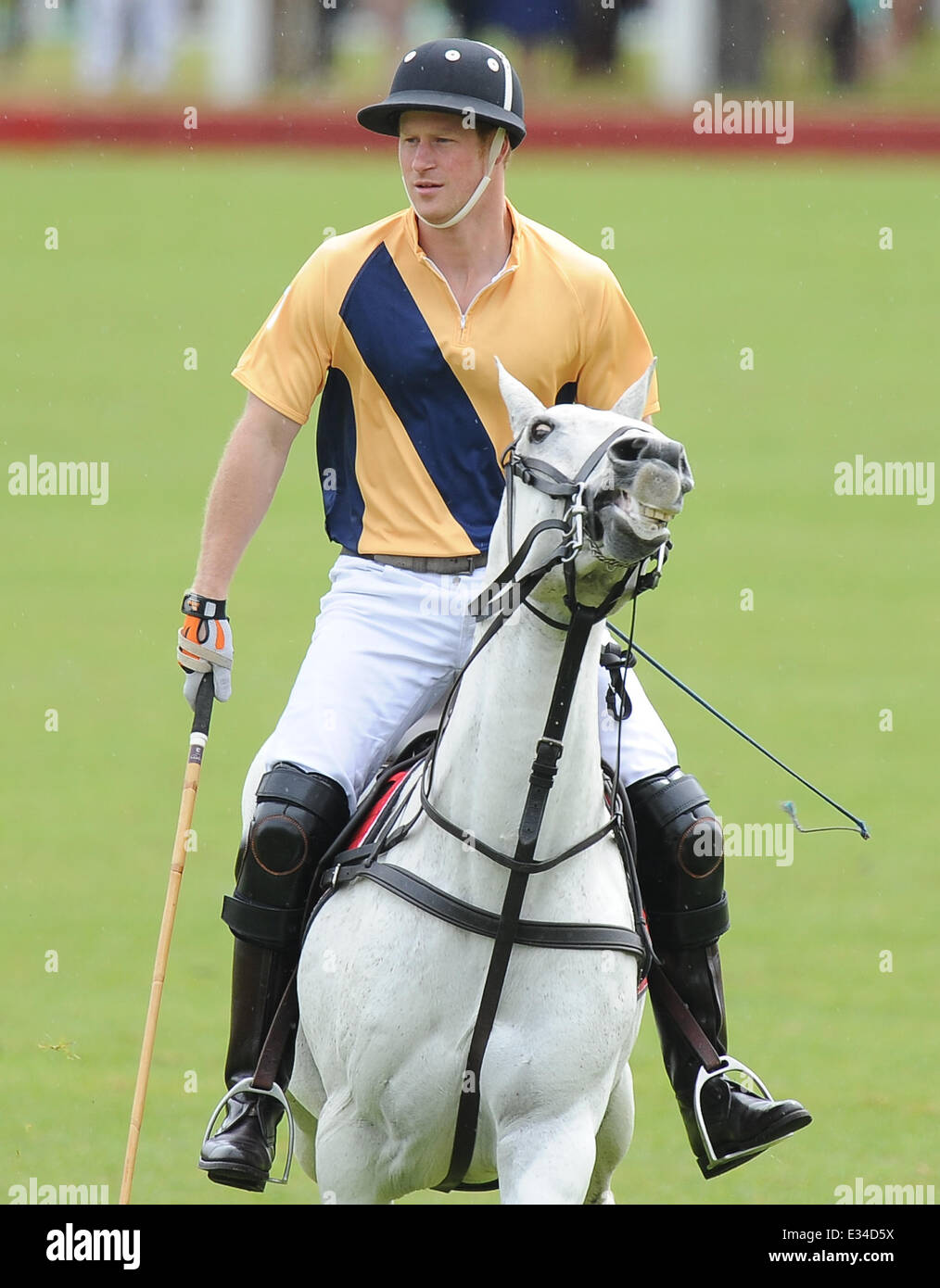 Prince William, Duke of Cambridge and Prince Harry play polo at