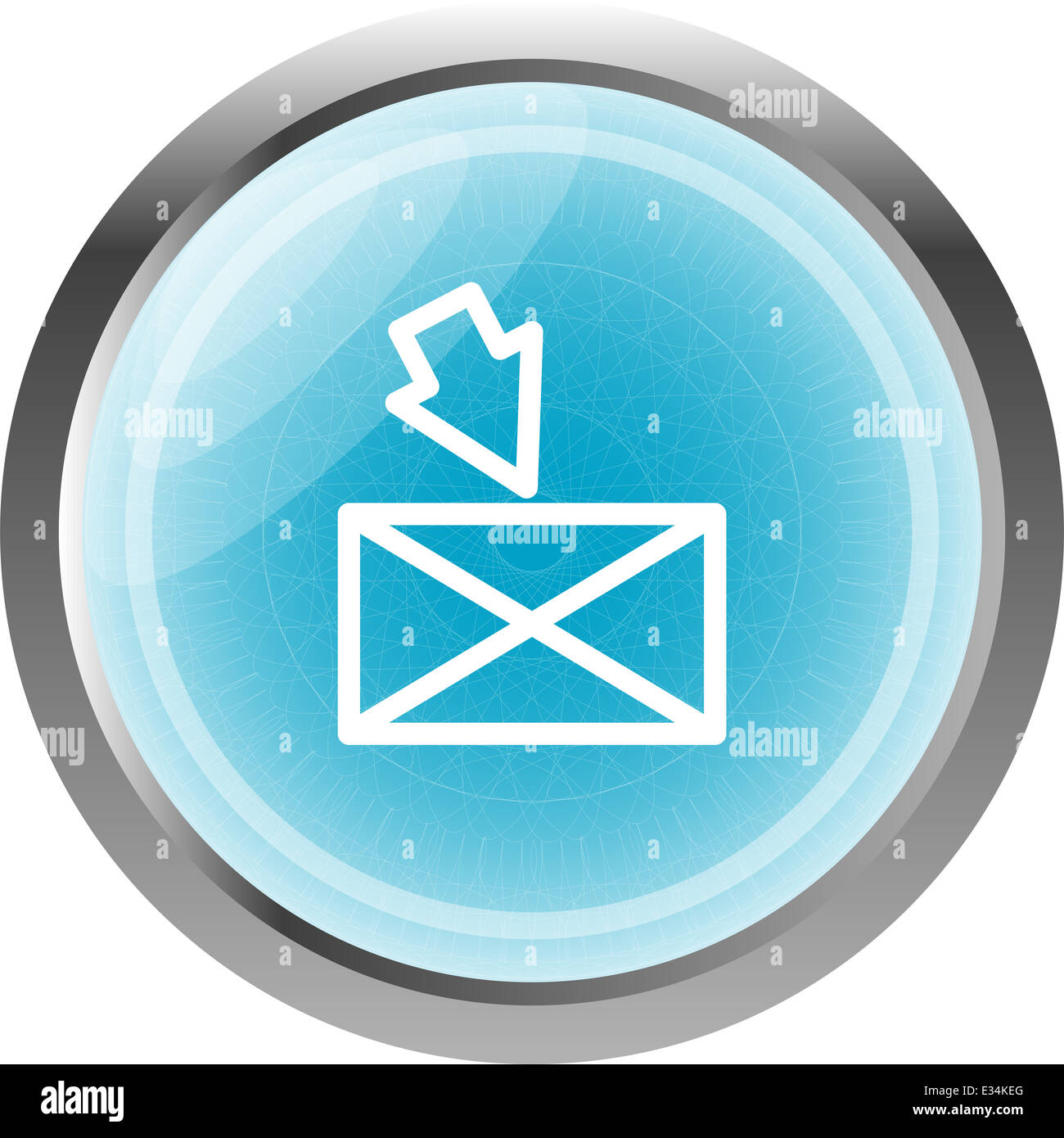 mail envelope icon web button with map isolated on white Stock Photo ...