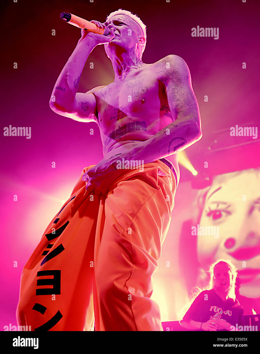 Die Antwoord perform live at The Ritz in Manchester  Featuring: Ninja Where: Manchester, United Kingdom When: 21 Jun 2013 Stock Photo