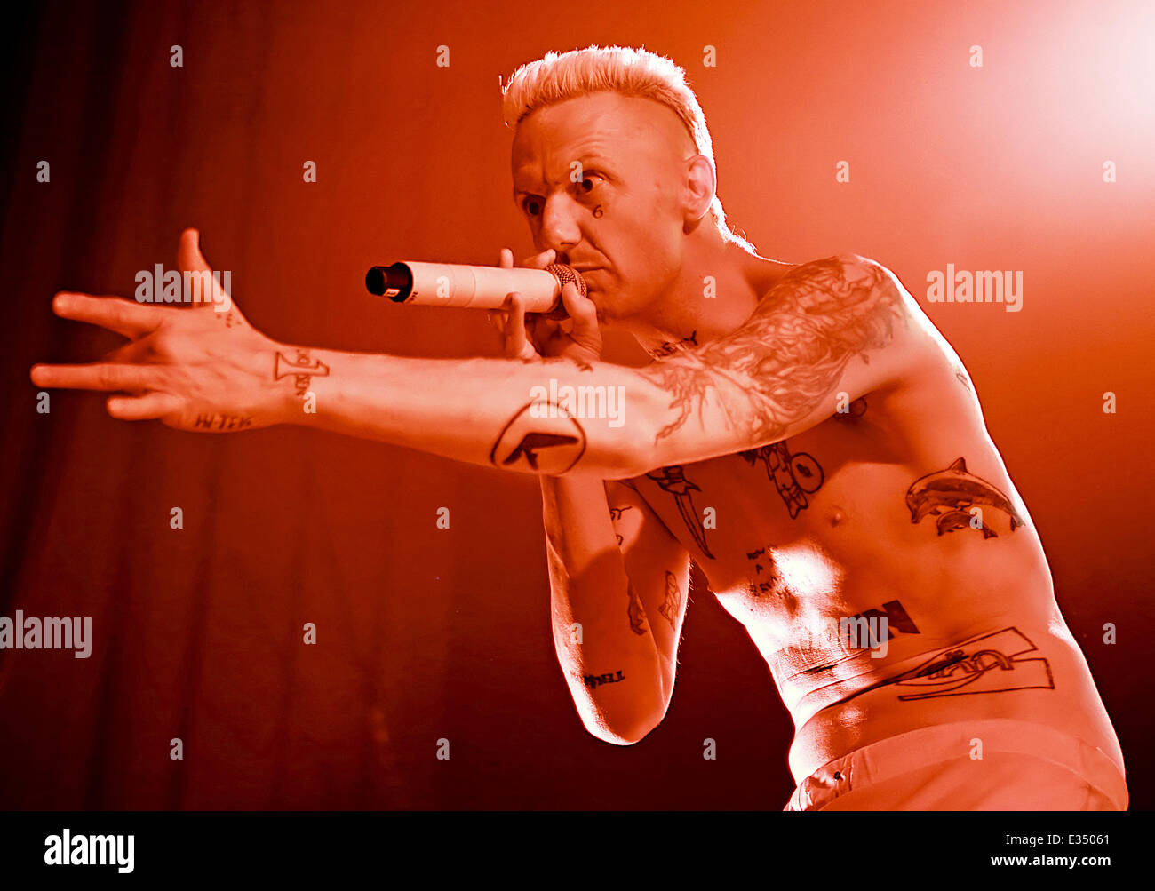 Die Antwoord perform live at The Ritz in Manchester  Featuring: Ninja Where: Manchester, United Kingdom When: 21 Jun 2013 Stock Photo