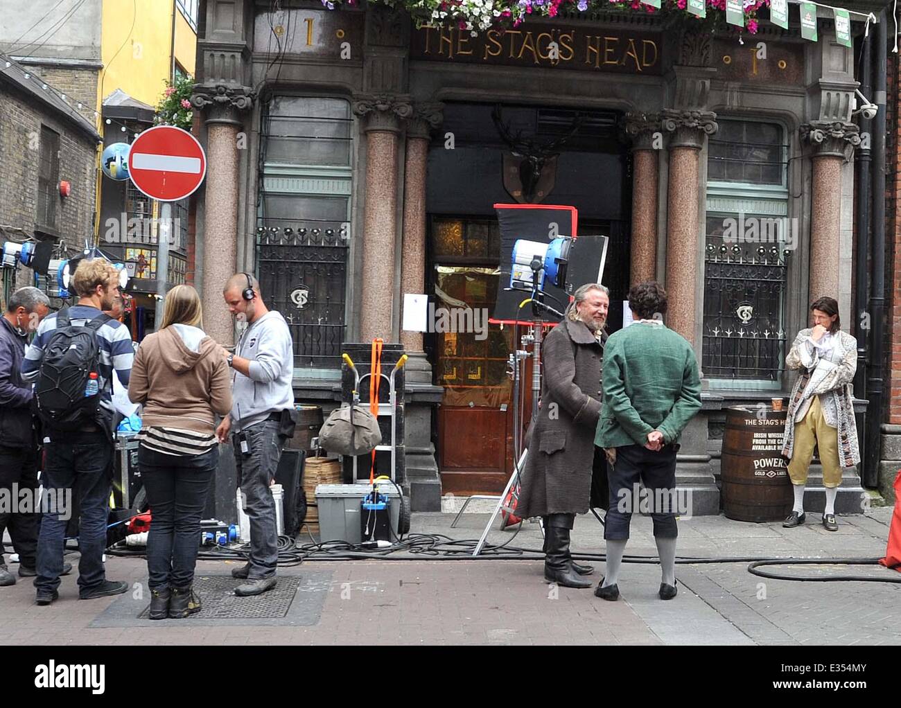Ray Winstone on the film set of  Sky TV's new drama 'Moonfleet' at The Stags Head pub  Featuring: Ray Winstone Where: Dublin, Ireland When: 24 Jun 2013 Stock Photo