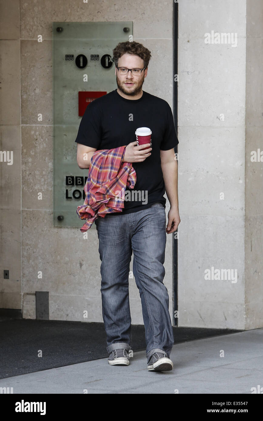 Seth Rogen outside the BBC Radio 1 studios Featuring: Seth Rogen Where ...