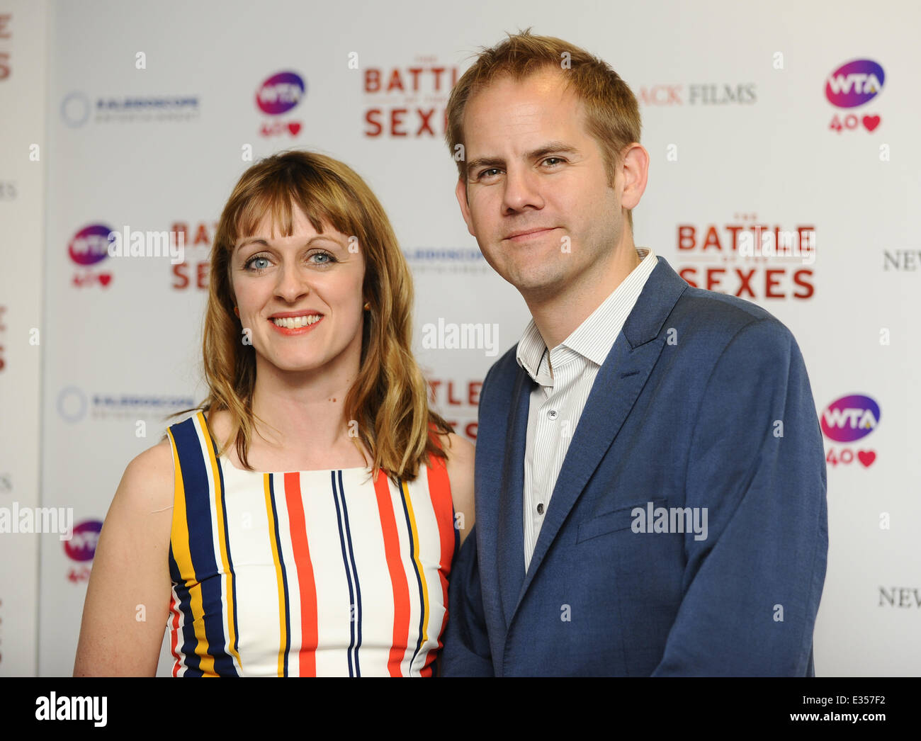 Battle Of the Sexes' U.K. premiere held at Leicester Square - Arrivals  Featuring: Zara Hayes,James Erskine Where: London, United Kingdom When: 26  Jun 2013 Stock Photo - Alamy