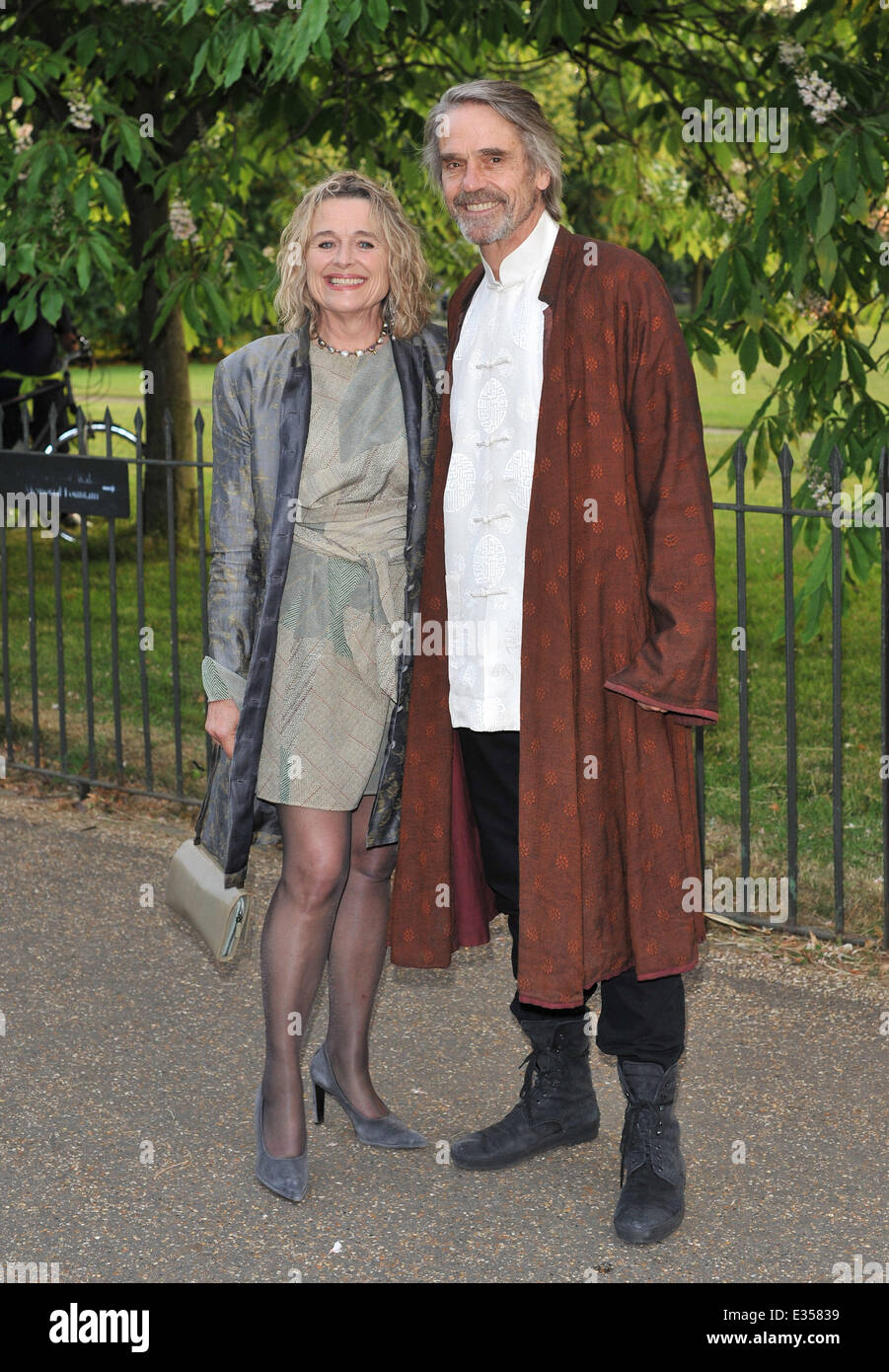 The Serpentine Gallery Summer Party held at Kensington Gardens - Arrivals  Featuring: Sinead Cusack,Jeremy Irons Where: London, United Kingdom When: 26 Jun 2013 Stock Photo