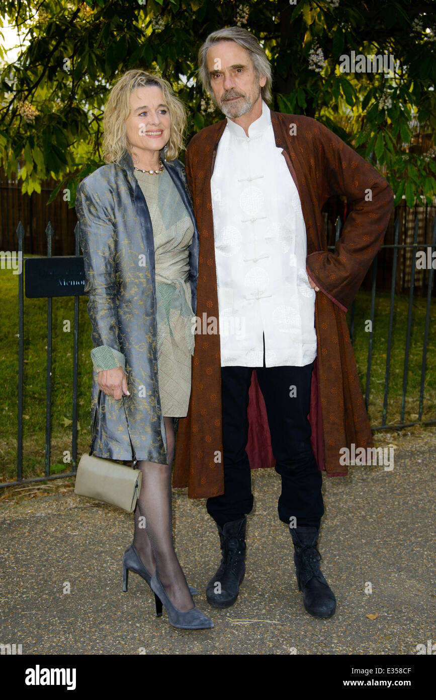 Serpentine Gallery Summer Party in Hyde Park - Arrivals  Featuring: Sinead Cusack,Jeremy Irons Where: London, United Kingdom When: 26 Jun 2013 Stock Photo