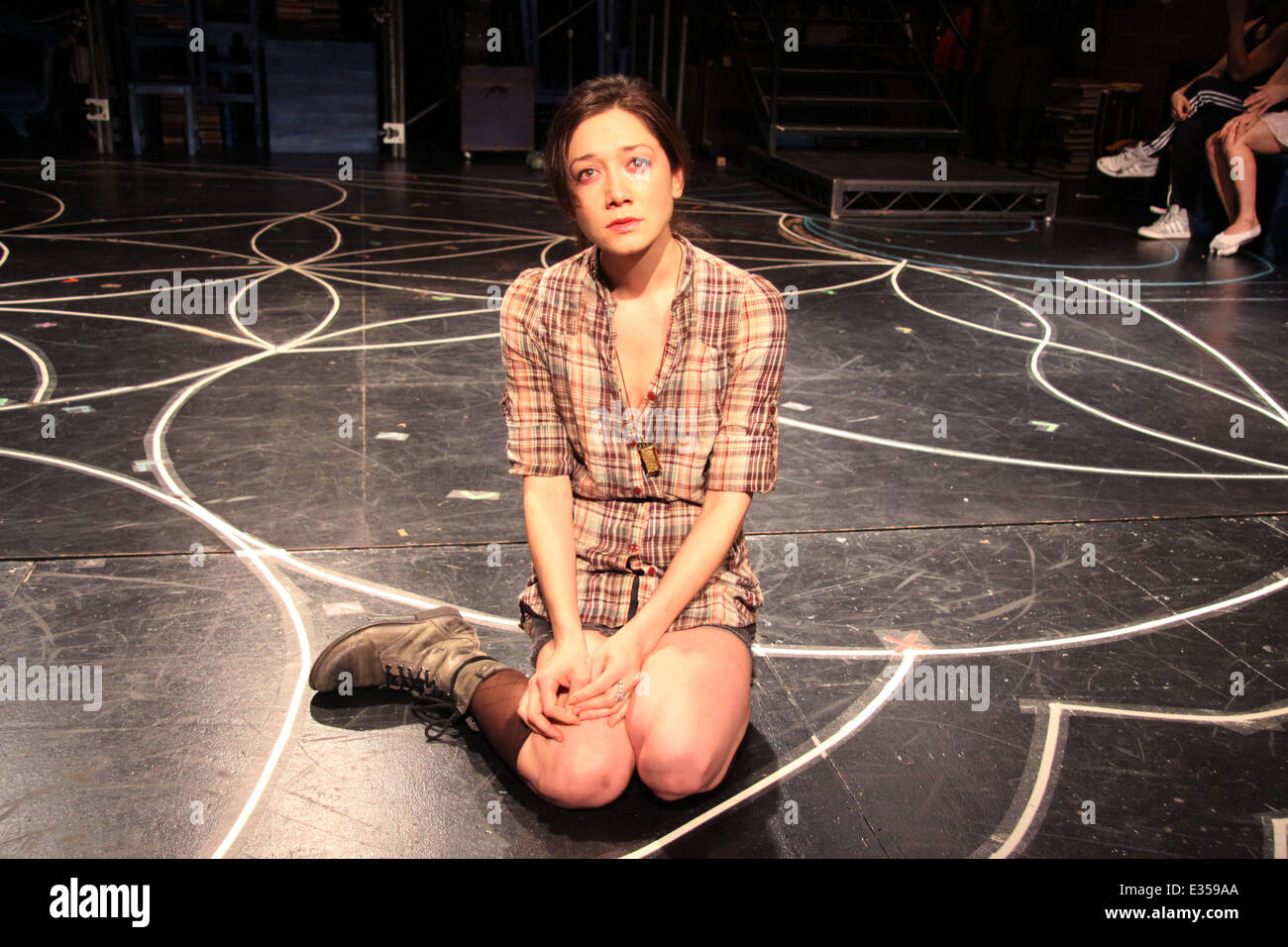 Actors rehearsing the Broadway musical 'Soul Doctor' held at