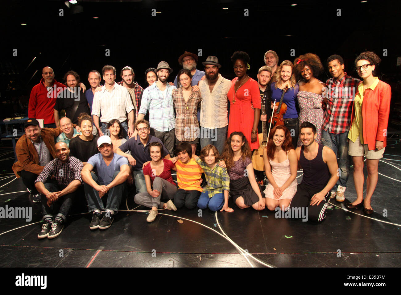 Meet and greet with the cast of the Broadway musical “Soul Doctor” held at Playwrights Horizons rehearsal space.  Featuring: David Schechter,Daniel S. Wise,Benoit-Swan Pouffer,Zarah Mahler,Eric Anderson,Amber Iman Where: New York, NY, United States When: 27 Jun 2013 Stock Photo