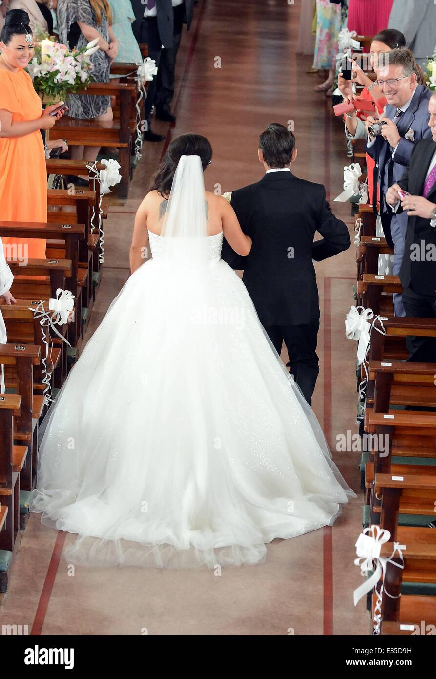 Aslan frontman Christy Dignam gives away his daughter Kiera Dignam at