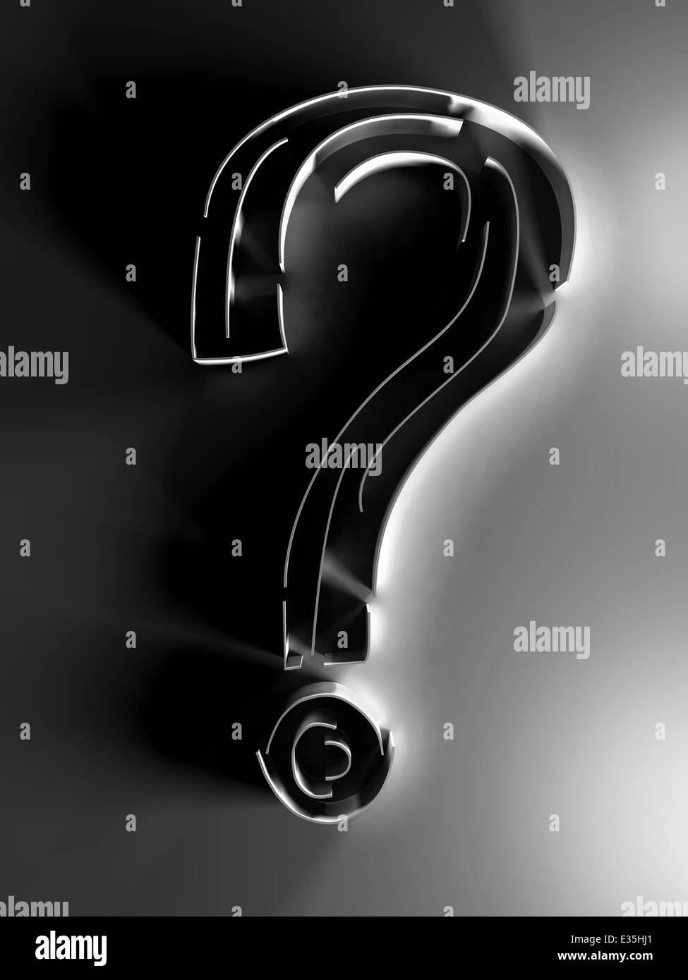 dark question mark Stock Photo Alamy