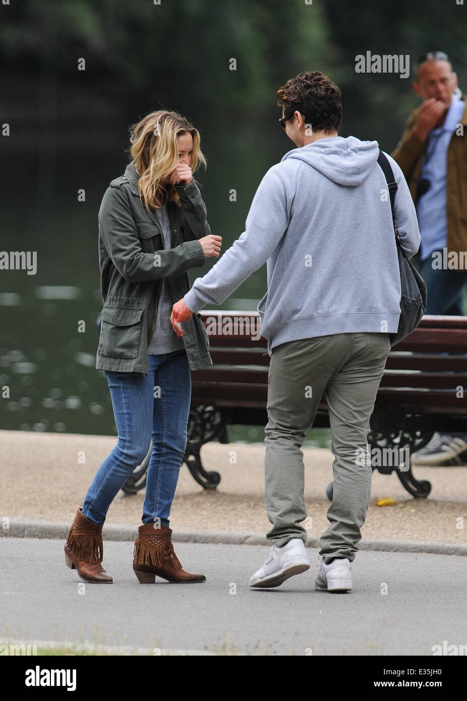 Kate Hudson And James Franco on the set of their new movie 'Good People