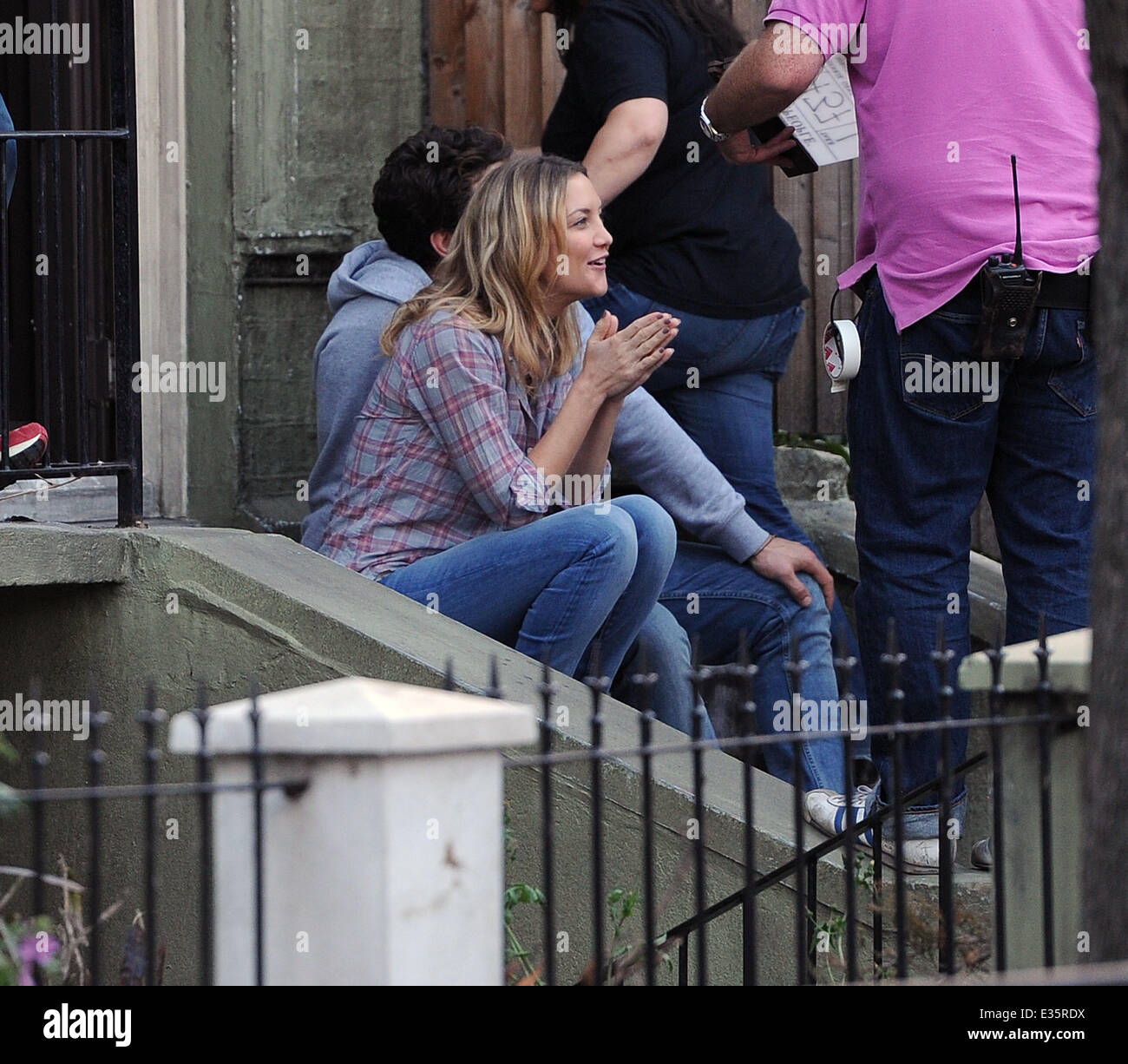 Kate Hudson and James Franco filming their new movie 'Good People' on