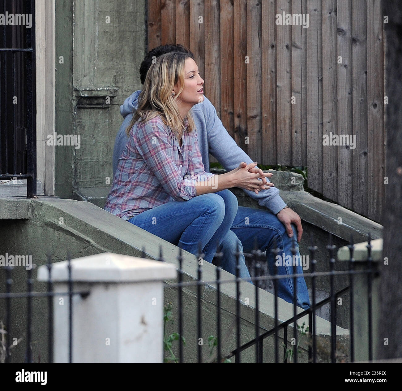 Kate Hudson and James Franco filming their new movie 'Good People' on