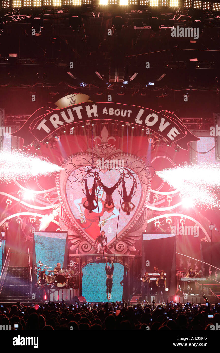 Pink performing in concert her 'Truth About Love' tour at the Adelaide