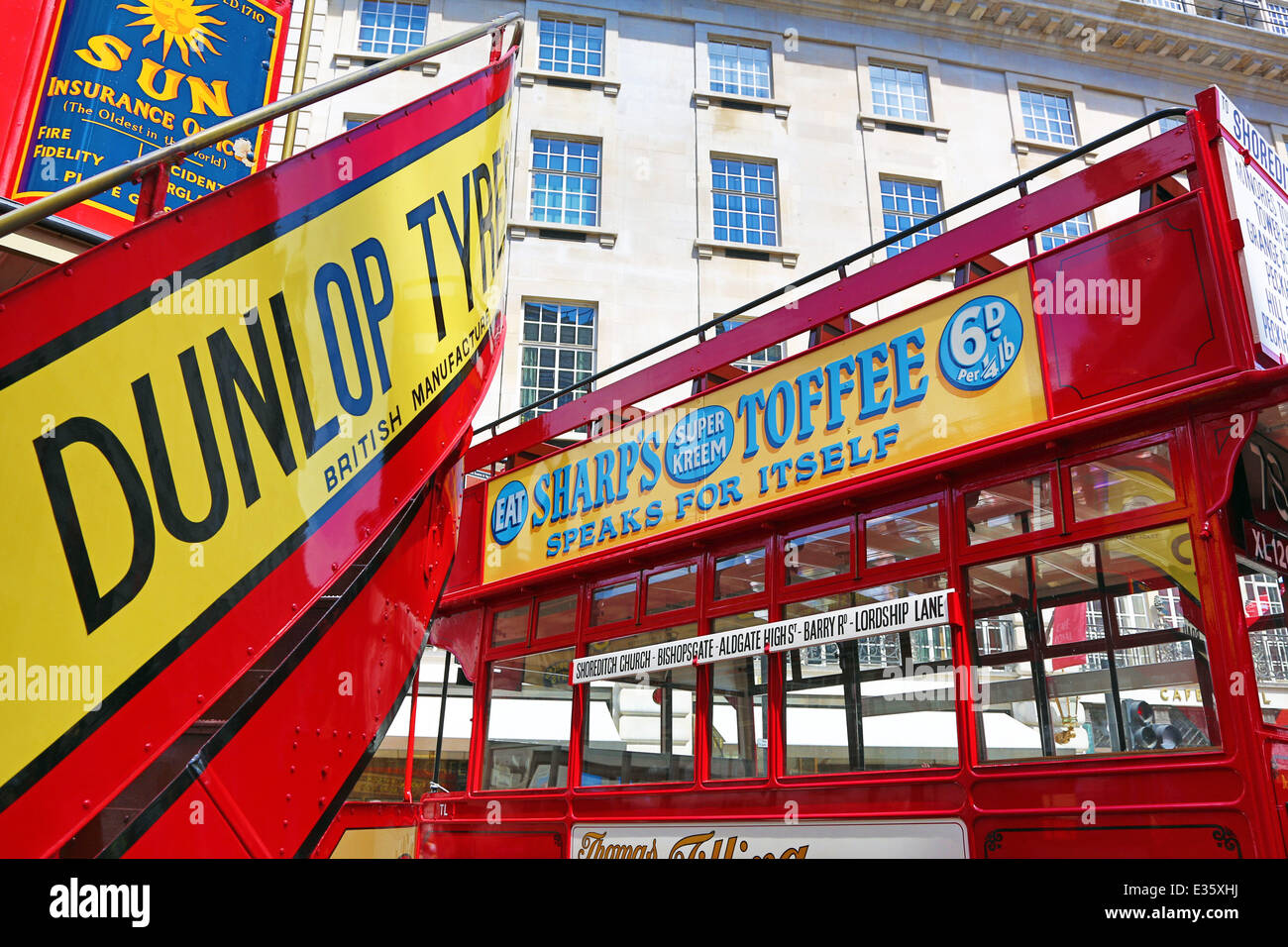 London bus advert hi-res stock photography and images - Alamy