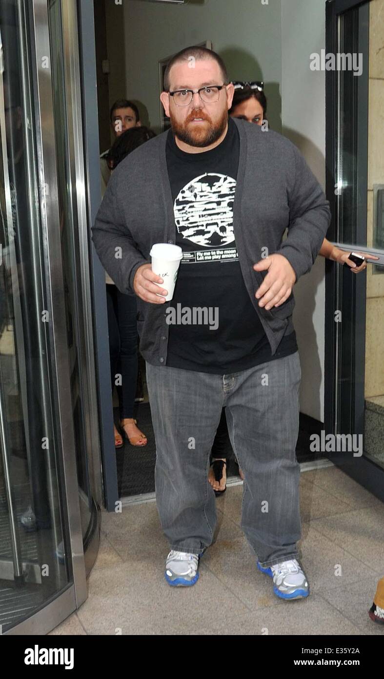 Actors Nick Frost And Simon Pegg From Cult Movies Shaun Of The Dead And Hot Fuzz In Dublin Today To Promote Their New Movie The Worlds End The Actors Tried To Hide The