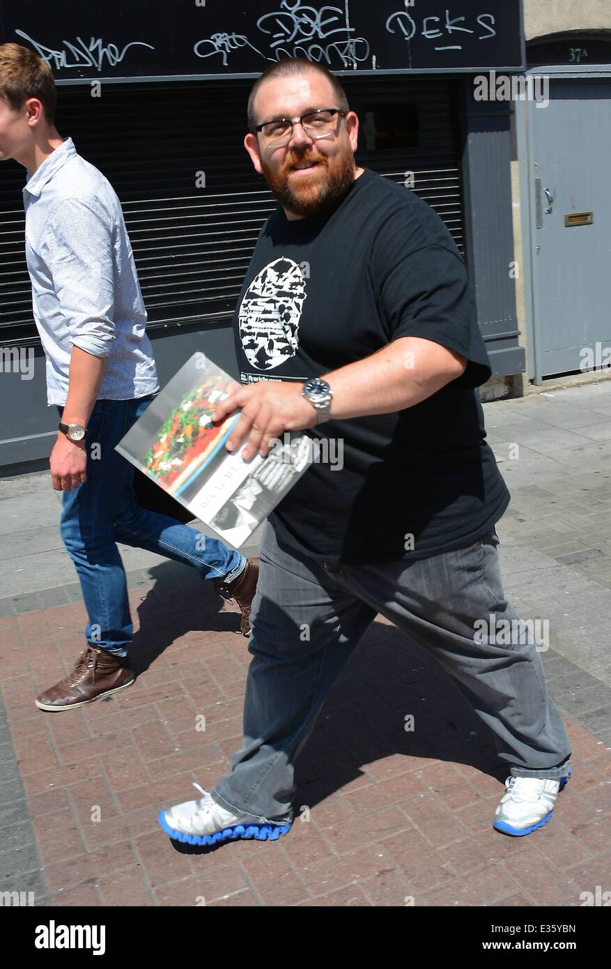 Simon Pegg And Nick Frost At Whelans With The World S End Director Edgar Wright To Promote Their Movie With A Live Broadcast For Today Fm S The Kc Show Featuring Nick Frost Where