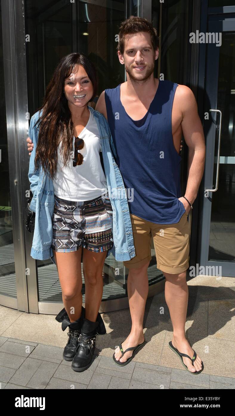 Celebrities at Today FM Studios Featuring: Dan Ewing & wife Marni Little  Where: Dublin, Ireland When: 08 Jul 2013 Stock Photo - Alamy