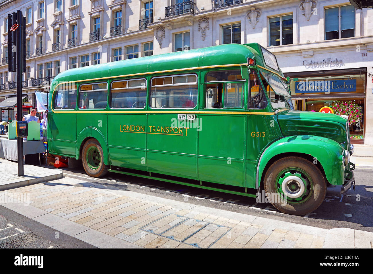 London, UK. 22nd June 2014. Guy Special Bus in service 1953-1972 at the Year of the Bus Cavalcade in Regent Street, London celebrating the role buses have played in moving people around London. Buses were on display from 1829 to the present day. Stock Photo
