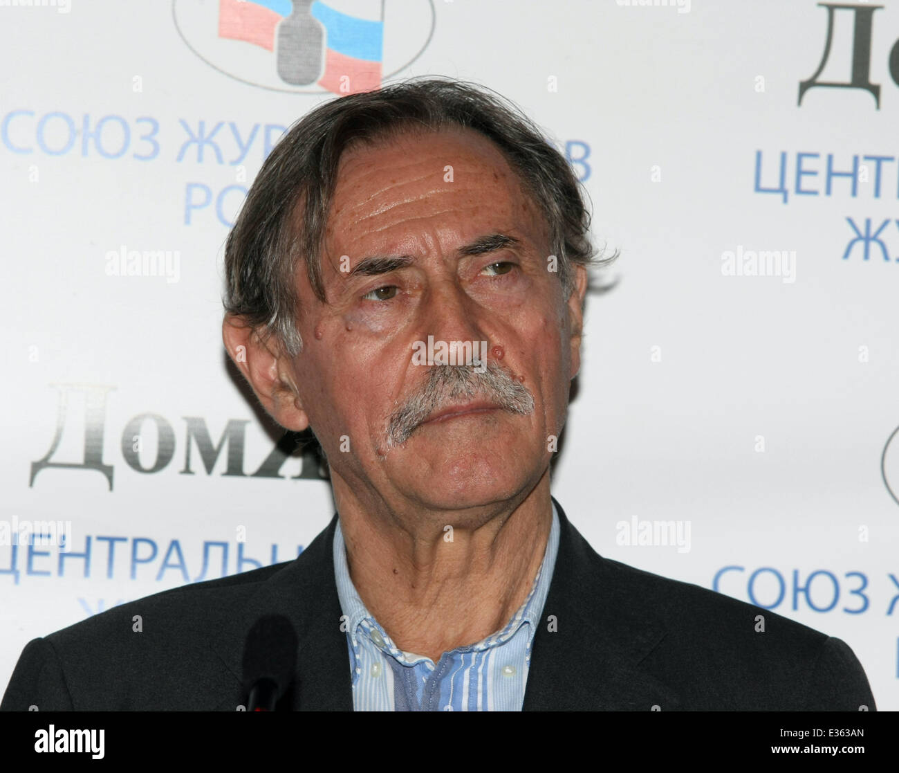 Serbian scientist - physicist Spasoe Vlaic promotes his book 'Nikola Tesla - A Man-Angel' at Central Journalist House  Featuring: Spasoe Vlaic Where: Moscow, Russian Federation When: 10 Jul 2013 Stock Photo