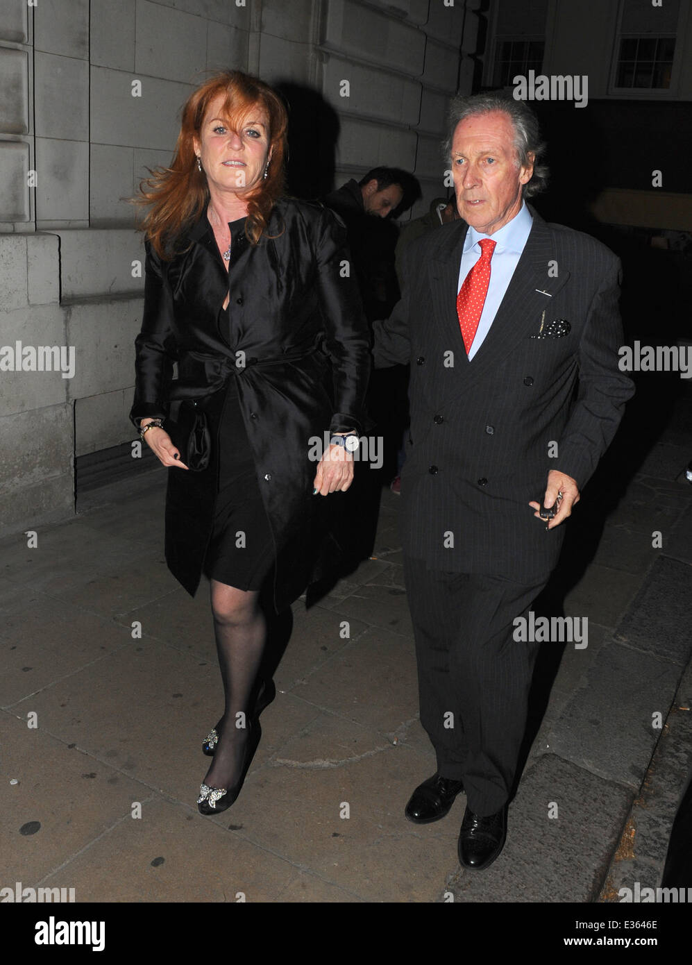 Prince Andrew and Sarah Ferguson, Duchess of York leaving Loulou's shortly after each other  Featuring: Sarah Ferguson Where: London, United Kingdom When: 10 Jul 2013 Stock Photo